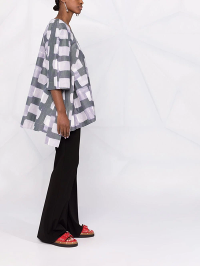 Henrik Vibskov Flux Blouse - Dark Cubes - Atterley In Grau