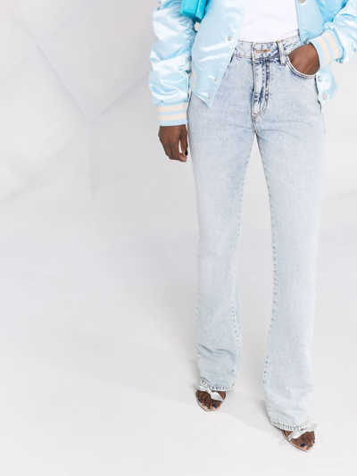Philipp Plein High-waisted Flared Jeans In Blue