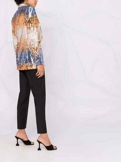 Philipp Plein Sequin Single-breasted Blazer In Black