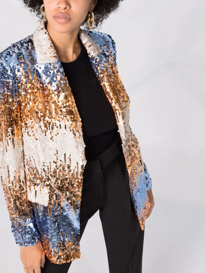 Philipp Plein Sequin Single-breasted Blazer In Black