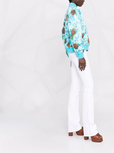Philipp Plein Pineapple Skies Bomber Jacket In Blue