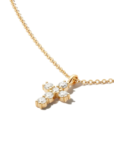 Shop Anita Ko 18kt Yellow Gold Diamond Cross Necklace