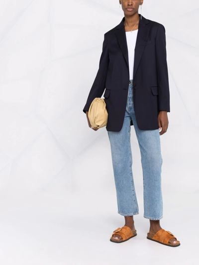Fabiana Filippi Notched-lapel Single-breasted Blazer In Blau
