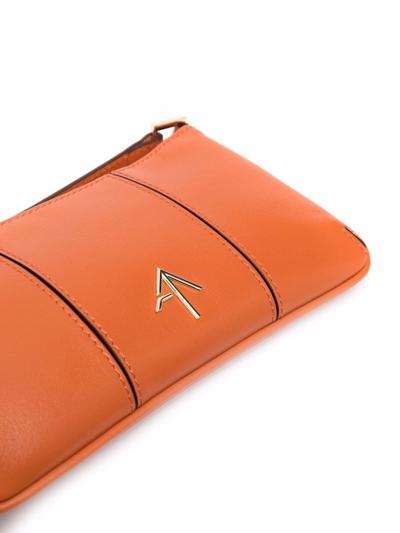 Shop Manu Atelier Mini Pita Shoulder Bag In Orange