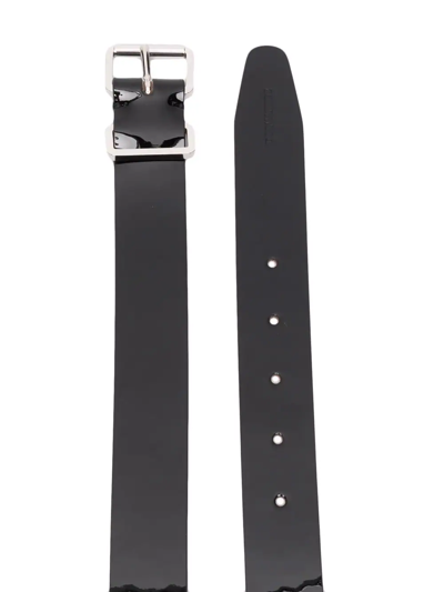 Shop Dsquared2 Logo-embossed Leather Belt In Schwarz