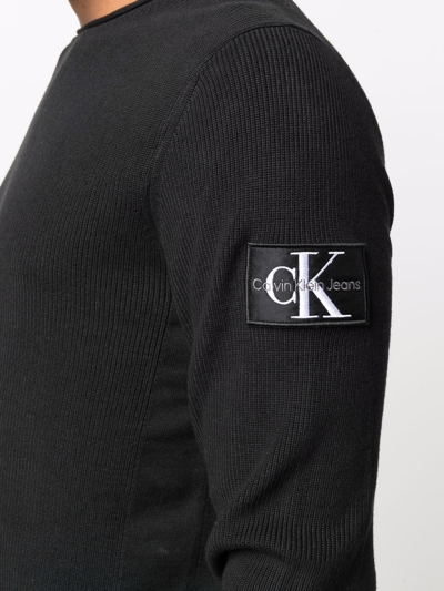 Shop Calvin Klein Jeans Est.1978 Logo-patch Sweatshirt In Schwarz