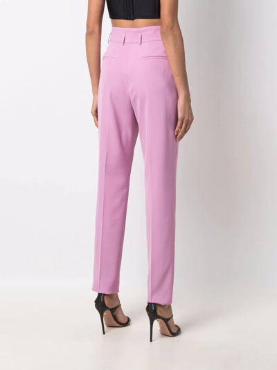 Shop Dolce & Gabbana Cropped Tailored Trousers In Rosa