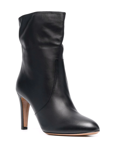 Shop Bally Heeled Leather Boots In Schwarz