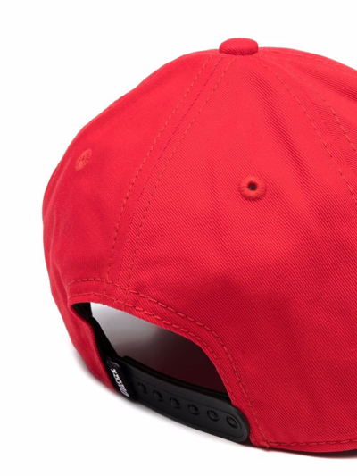 Shop Diesel Corry-div Cotton Baseball Cap In Rot