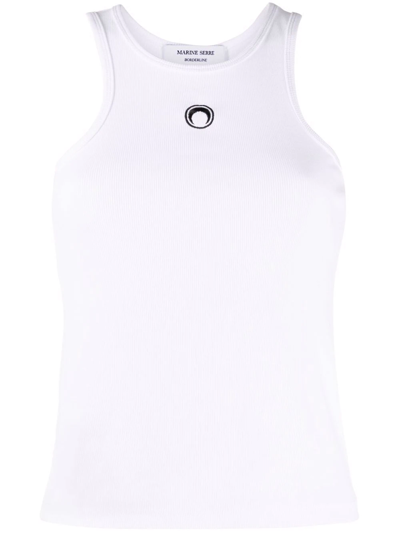 Shop Marine Serre Crescent Moon-print Vest In Weiss