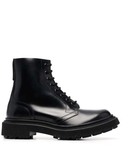 Shop Adieu Type 165 Leather Ankle Boots In Schwarz