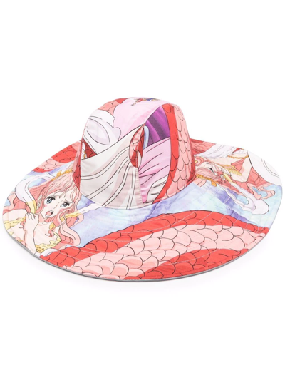Shop Gcds Turista Anime Printed Hat In Rot