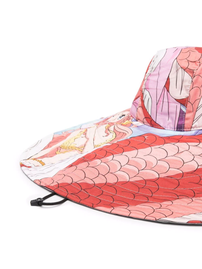 Shop Gcds Turista Anime Printed Hat In Rot