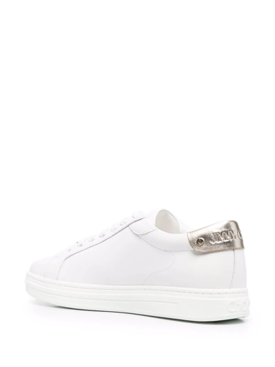 Shop Jimmy Choo Rome Low-top Sneakers In Weiss