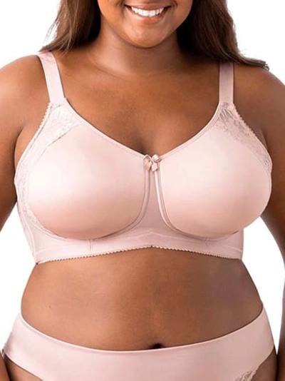 Shop Elila Raya Smooth Lace Spacer Wire-free Bra In Dusty Rose