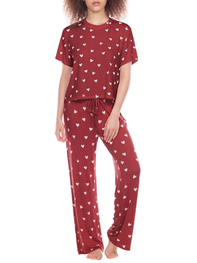 Shop Honeydew Intimates All American Knit Pajama Set In Vixen Hearts