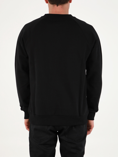 Shop Balmain Black Sweatshirt With Multicolor Logo