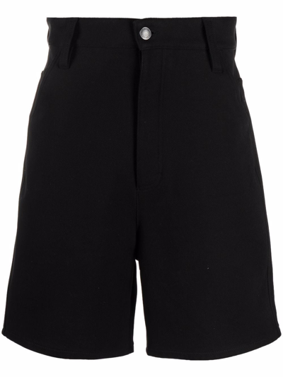 Shop Ami Alexandre Mattiussi Wide-leg Denim Shorts In Black