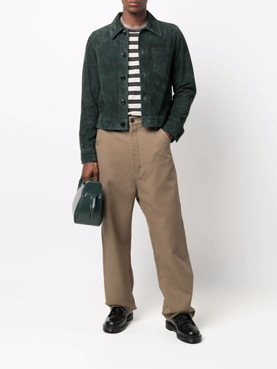 Shop Ami Alexandre Mattiussi Alex Fit Trousers In Neutrals