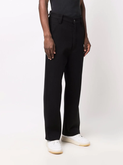 Shop Ami Alexandre Mattiussi Wide-leg Jeans In Black