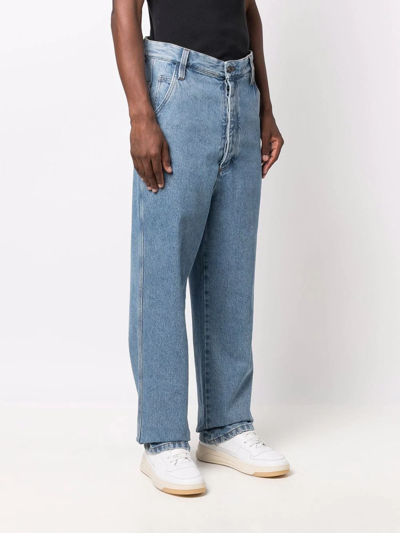 Shop Ami Alexandre Mattiussi Alex Fit Low-rise Jeans In Blue