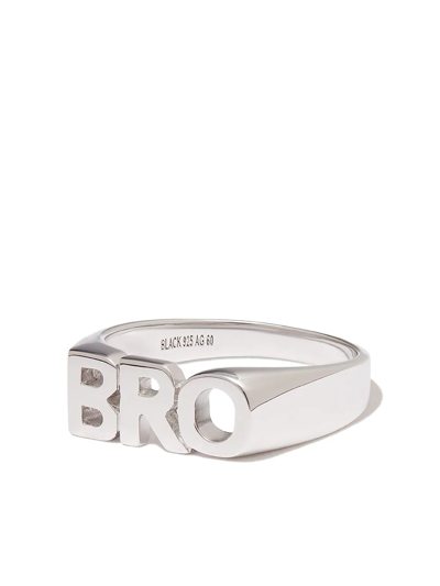 Shop Maria Black Bro Polished Finger Ring In Silver