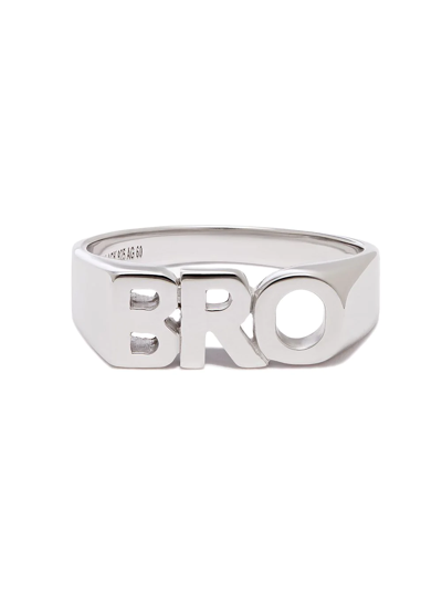 Shop Maria Black Bro Polished Finger Ring In Silver