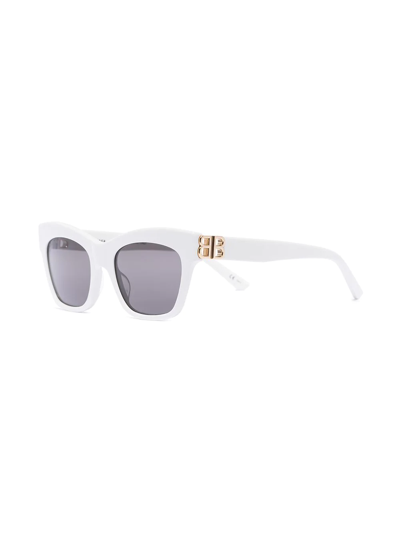 Shop Balenciaga Square-frame Sunglasses In Weiss
