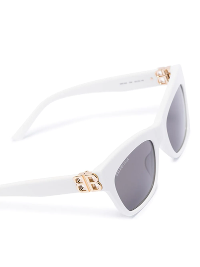 Shop Balenciaga Square-frame Sunglasses In Weiss