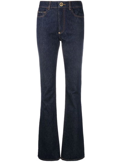 Shop Philipp Plein High-waisted Flared Jeans In Blue
