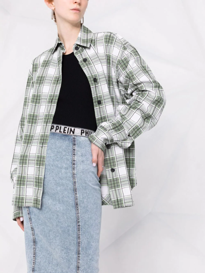 Philipp Plein Stones Denim Skirt In Blau