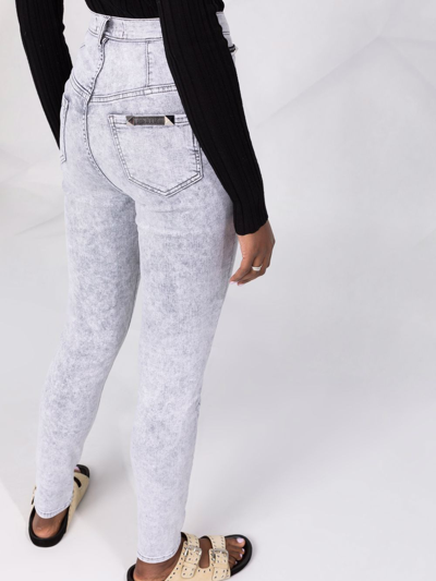 Philipp Plein Super High Waist Jeggings In Grau