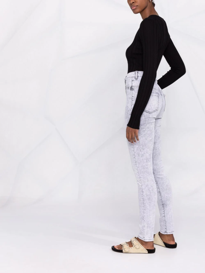 Philipp Plein Super High Waist Jeggings In Grau