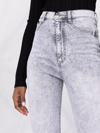 Philipp Plein Super High Waist Jeggings In Grau