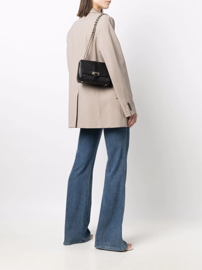 Aspinal Of London Lottie Chain-strap Leather Bag In Schwarz
