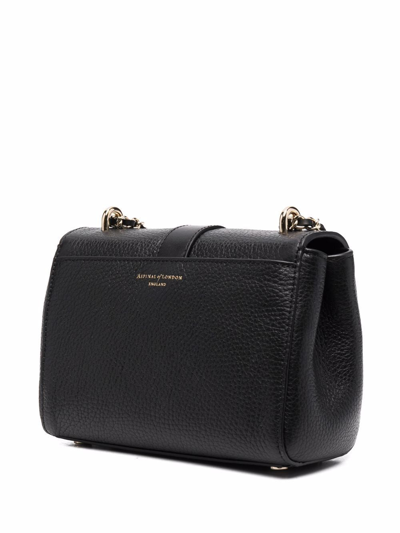 Shop Aspinal Of London Lottie Small Pebbled Bag In Schwarz