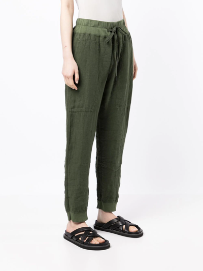 Bassike High-waisted Drawstring Track Pants In Grün
