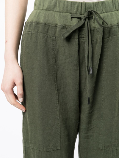 Shop Bassike High-waisted Drawstring Track Pants In Grün