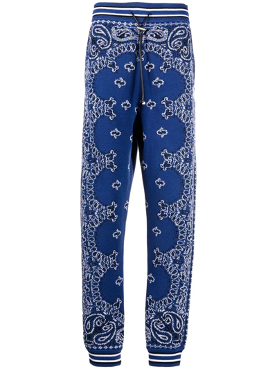 Shop Amiri Bandana-print Track Trousers In Blau