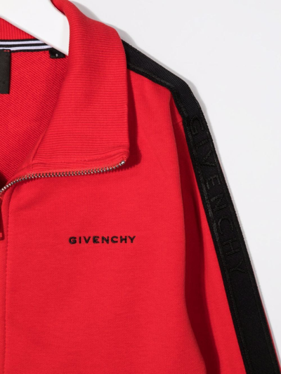 Givenchy Side Stripe Track Jacket In Red