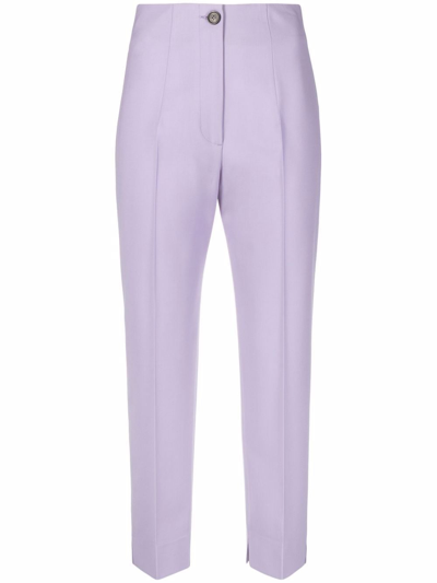 Shop Msgm Trousers Purple