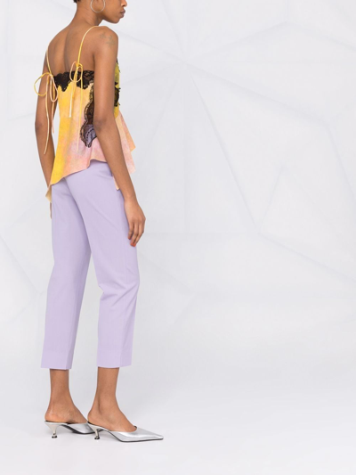 Shop Msgm Trousers Purple