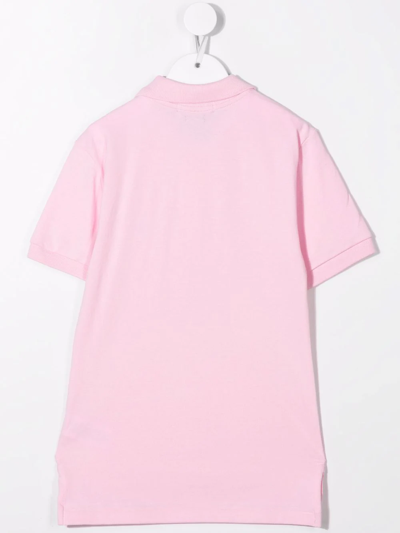 Shop Ralph Lauren Embroidered-logo Polo Shirt In Pink