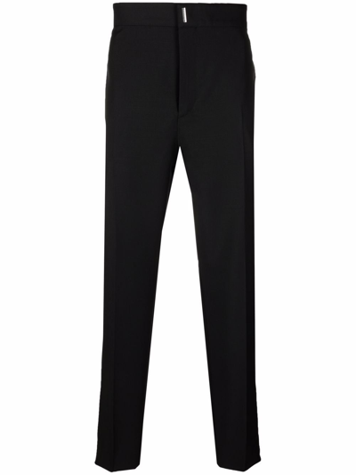 Shop Givenchy Wool Trousers In Black