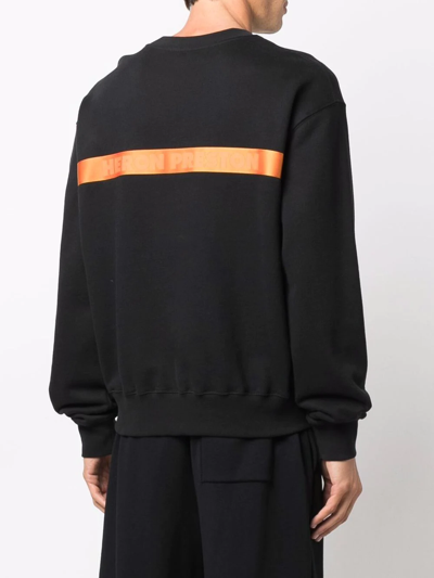 Shop Heron Preston Logo-tape Cotton Sweatshirt In Black