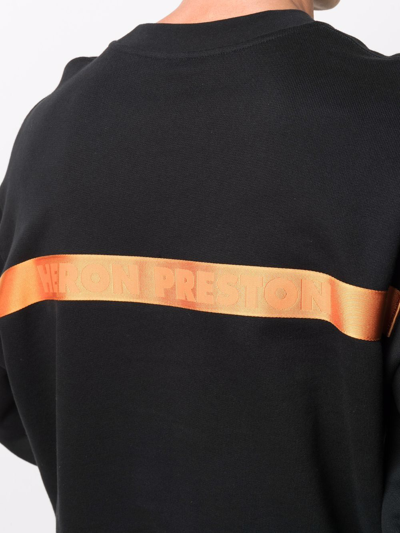 Shop Heron Preston Logo-tape Cotton Sweatshirt In Black