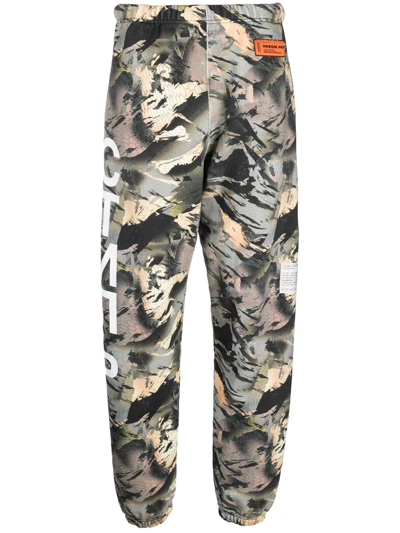 Shop Heron Preston Camouflage Стиль Track Pants In Green