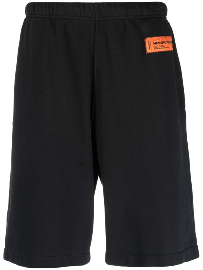 Shop Heron Preston Recycled Cotton Track Shorts In Black