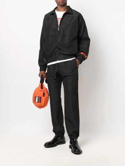 Heron Preston Sleeve Logo Patch Black Track Jacket In Black