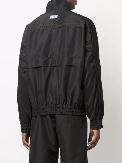 Heron Preston Sleeve Logo Patch Black Track Jacket In Black
